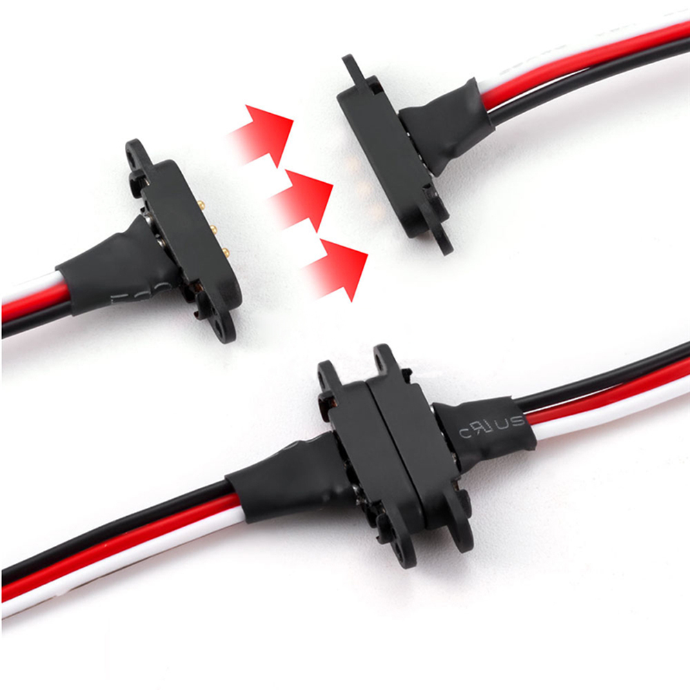 ZH1.5mm Wire Harness RC Magnetic Pogo Pin Connector 2pin Male Female to JR Connector Wire (5)