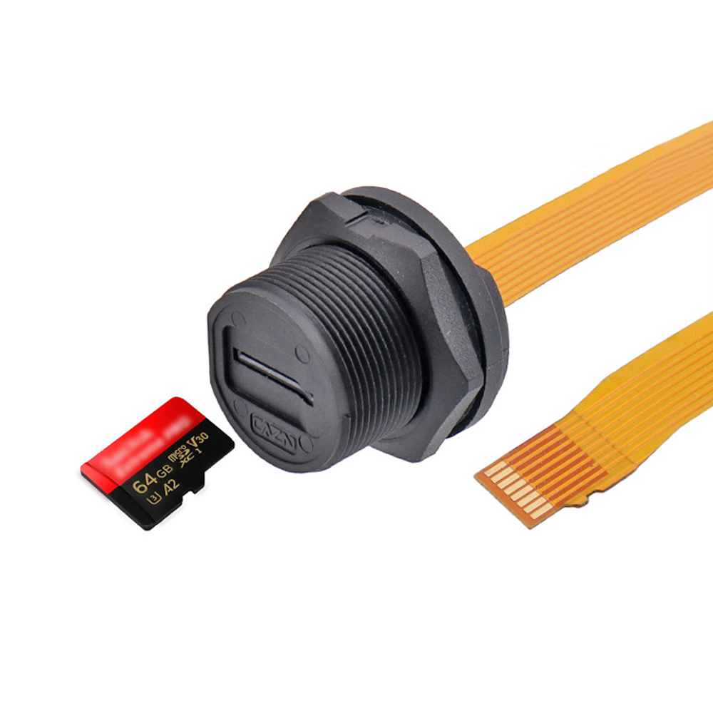 E13T-FSD-PWFMSD-NRA-0.2FPC TF Interface Card to FPC Flexible Flat Extension Cable Waterproof Panel Connector (4)