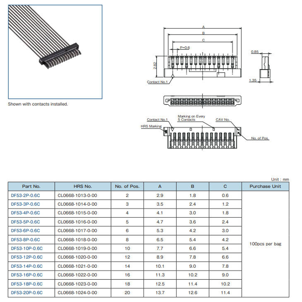 DF53-3P-0.6C-Connector-Robot-Wiring-Harness-Communication-Equipment-Cable-Hirose-0.6mm-Terminal-Wire-(8)