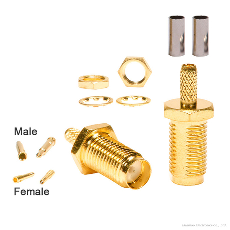 SMA-KY-1.5 Coaxial Jack Outer Thread Inner Hole High Frequency Antenna Connector