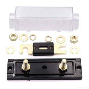 100 Amp ANL Fuse Holder with 100 Amp Fuses for Car Audio Amplifier(Black)