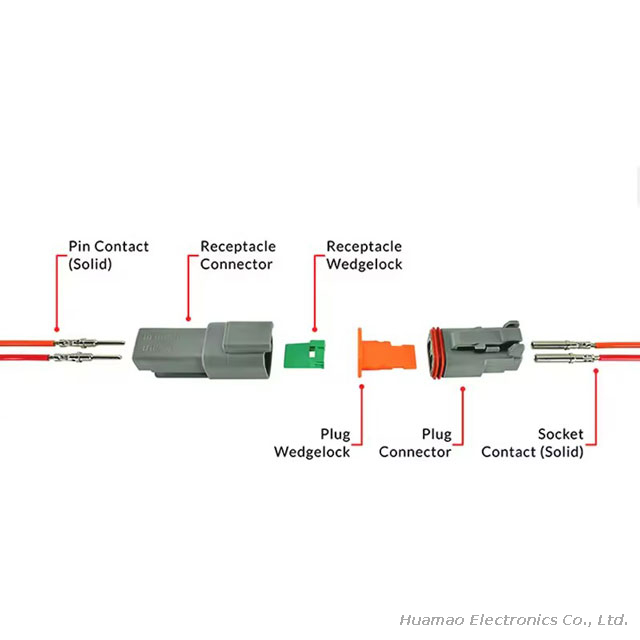 2 3 4 6 8 12 Pin Deutsch DT Connector Auto Electrical Wiring Harness Connectors