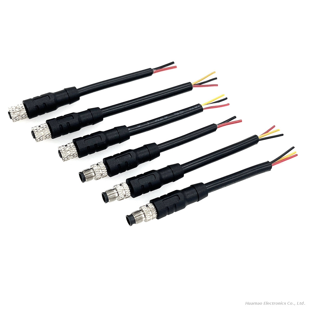 M5 Connector Wire 2 3 4 Core Waterproof Circular Aviation Plug Cable IP68