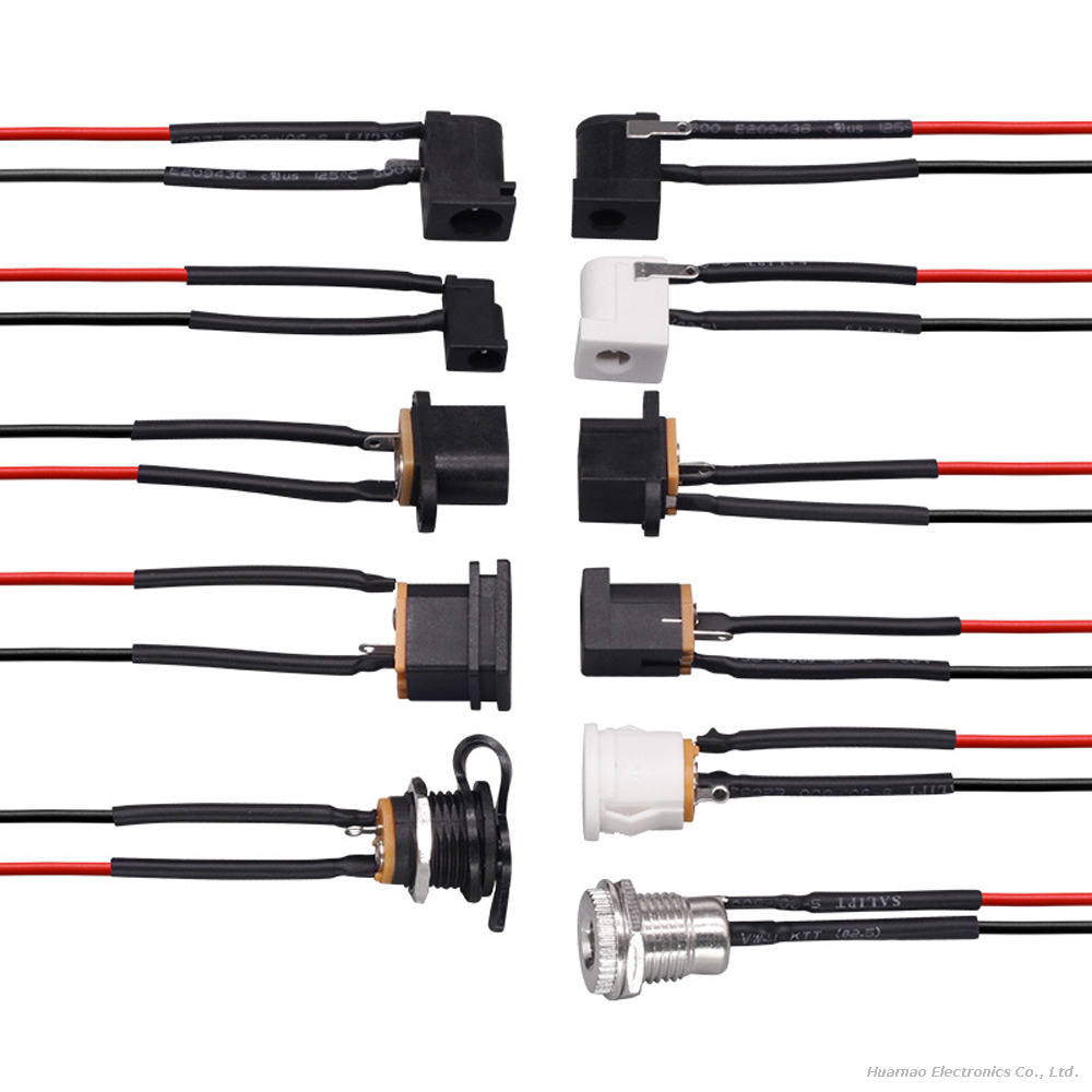 SM2.54-2P Terminal Wire Card Type DC022 5521 5525 Female Connector Red And Black Wiring Harness
