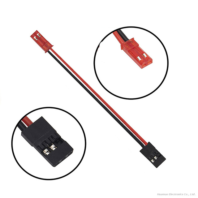 JST To JR 20AWG Silicone Cable Steering Gear Extension Wire Internal Terminal Harness for Drone
