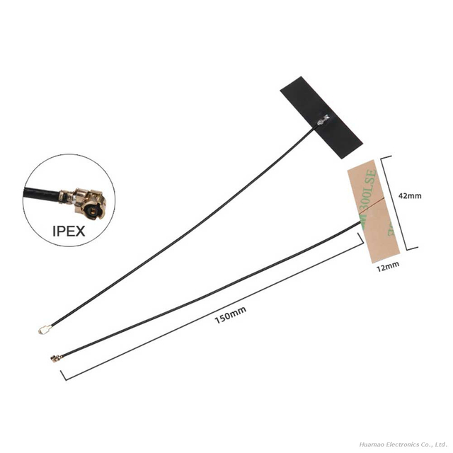 FPC Built-in WiFi Antenna 2.4/5.8GHz Dual Band IPEX/Solderable for IoT & Smart Devices
