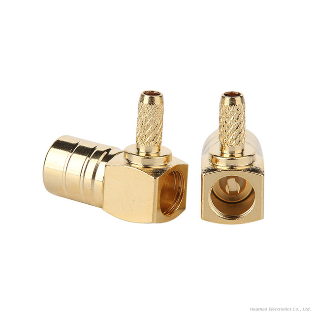 High Frequency SMB-KW1.5 Elbow RF Connector SMB Female Socket for Communication Cable