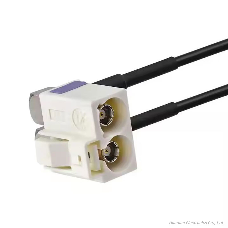 Car Radio Antenna Extension Cable Fakra B White Female Jack To Jack Pigtail Cable