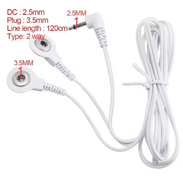 Customized Reusable 3.5mm Female ECG Snap Medical Cable for Stimulation Equipment