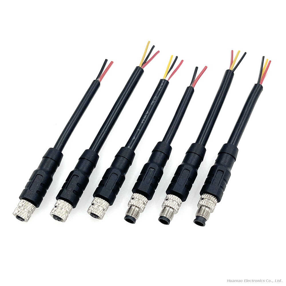 M5 Connector Wire 2 3 4 Core Waterproof Circular Aviation Plug Cable IP68