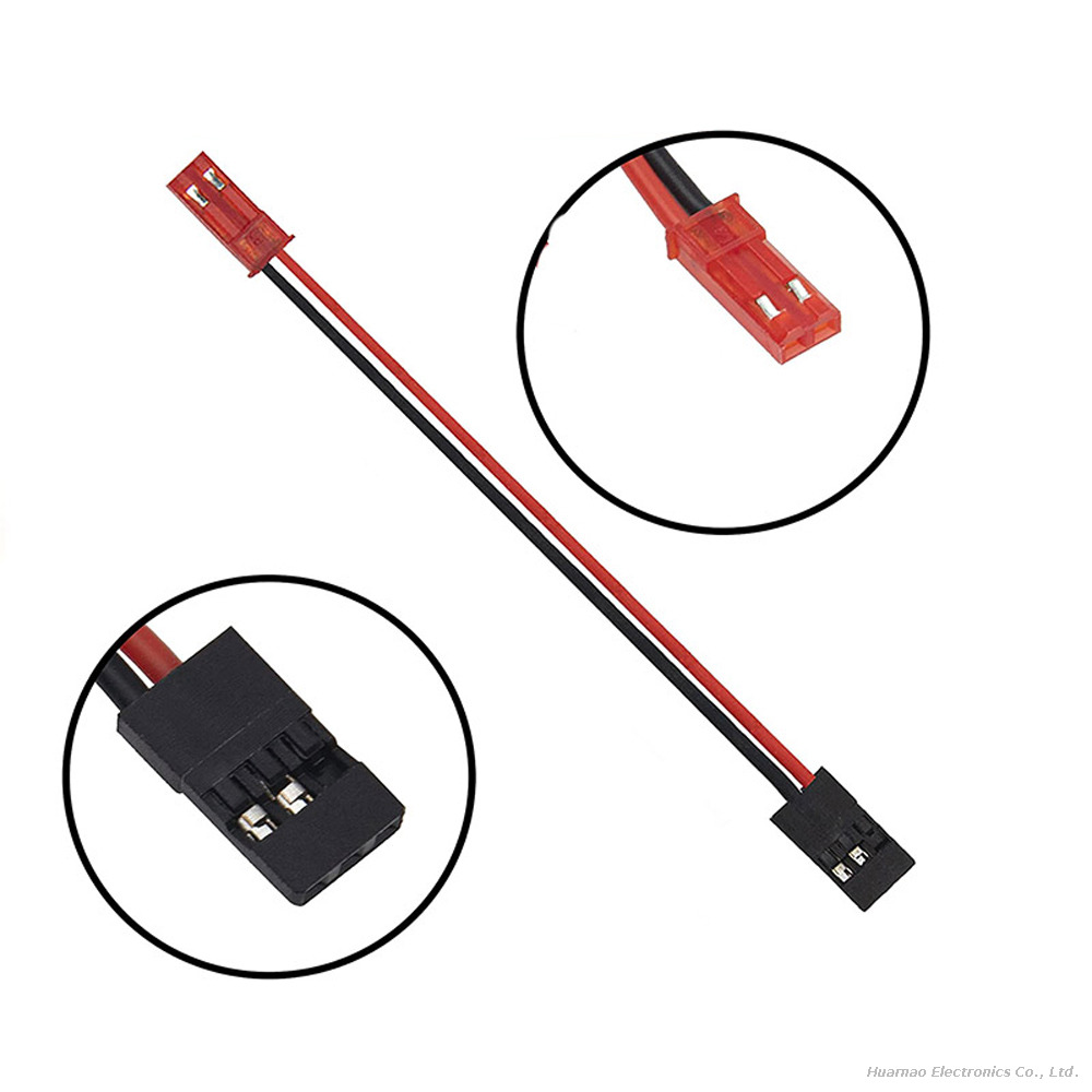 JST To JR 20AWG Silicone Cable Steering Gear Extension Wire Internal Terminal Harness for Drone