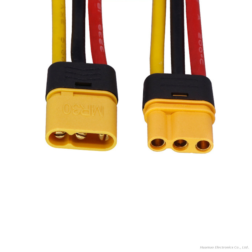 MR30 Male Female High Current Silicone Harness RC Drone Industrial Robot Power Connection Cable