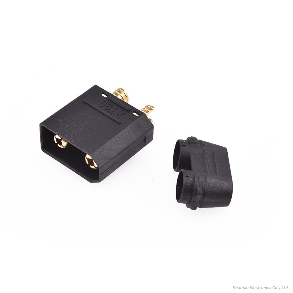 Amass XT90H-M/F Connector Wire Banana Plug Black PVC Jacket Lithium Battery Cable