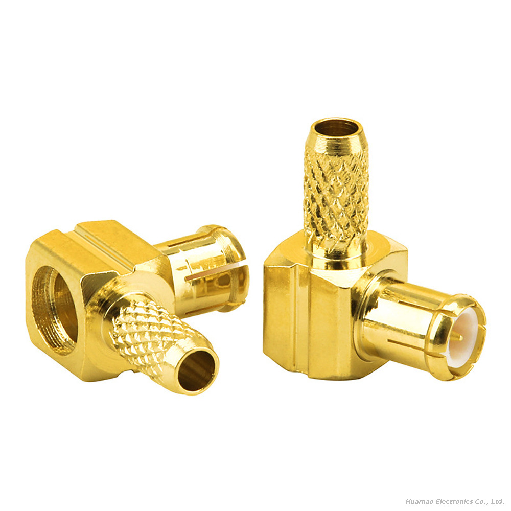 High Frequency MCX-JW-1.5 Elbow RF Connector Crimp Type MCX Male Antenna Head