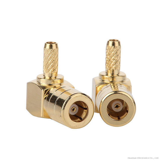 High Frequency SMB-KW1.5 Elbow RF Connector SMB Female Socket for Communication Cable