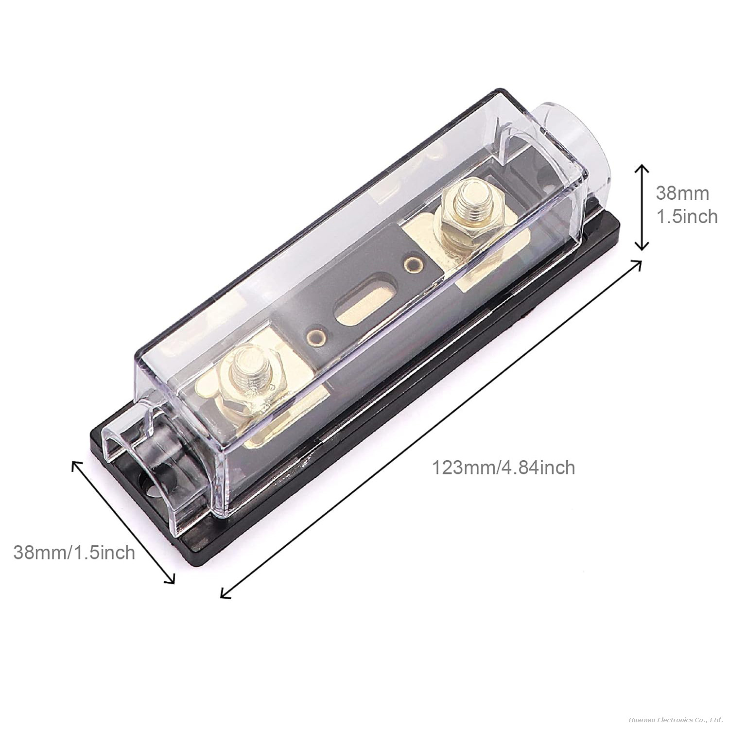 100 Amp ANL Fuse Holder with 100 Amp Fuses for Car Audio Amplifier(Black)