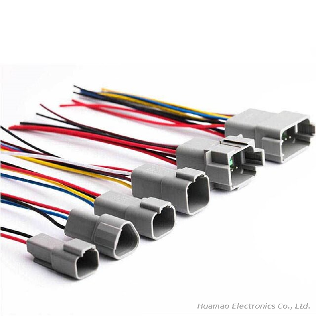 2 3 4 6 8 12 Pin Deutsch DT Connector Auto Electrical Wiring Harness Connectors