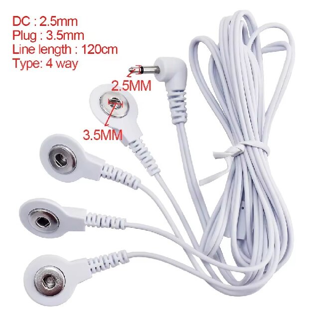 Customized Reusable 3.5mm Female ECG Snap Medical Cable for Stimulation Equipment