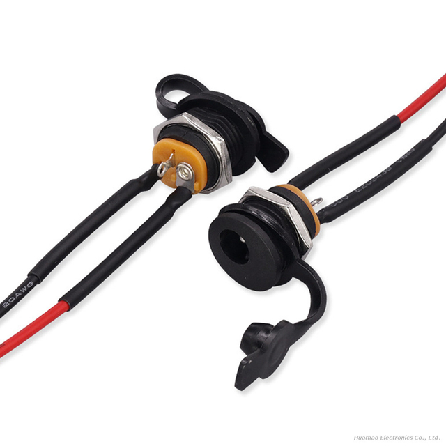 DC-022 High Current Female Socket 5521/5525 Power Charging Port DC Power Socket Waterproof Cable