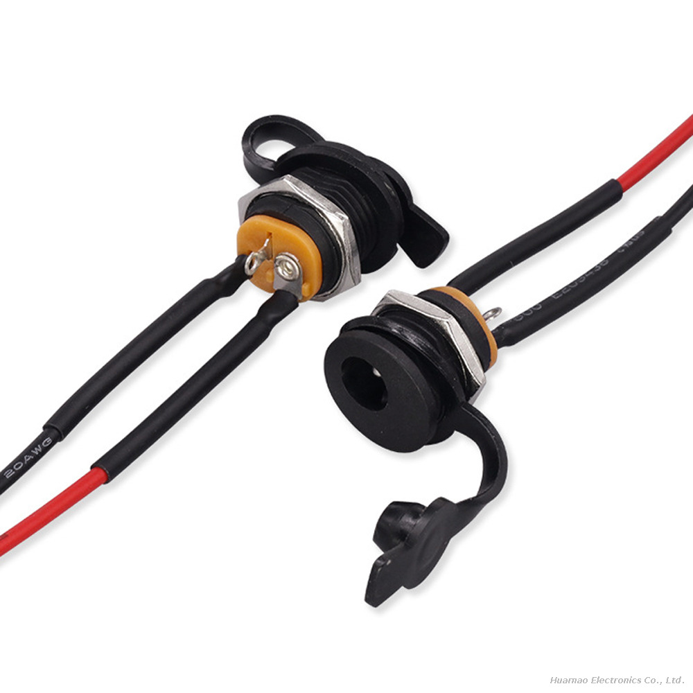 DC-022 High Current Female Socket 5521/5525 Power Charging Port DC Power Socket Waterproof Cable