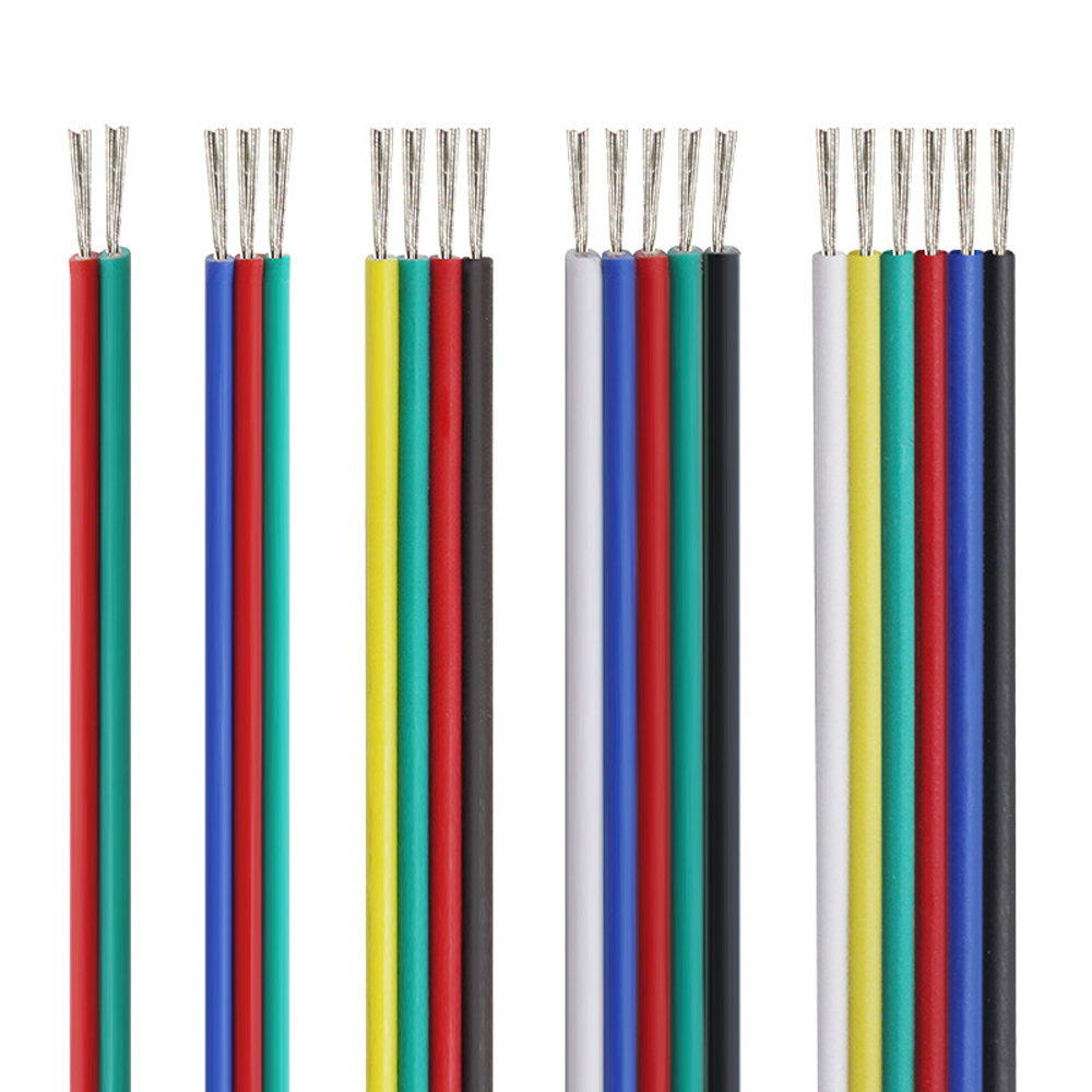 Color Flexible Silicone Bonded Cable 30-16AWG 6Pin Electrical Wire for LED Light (3)