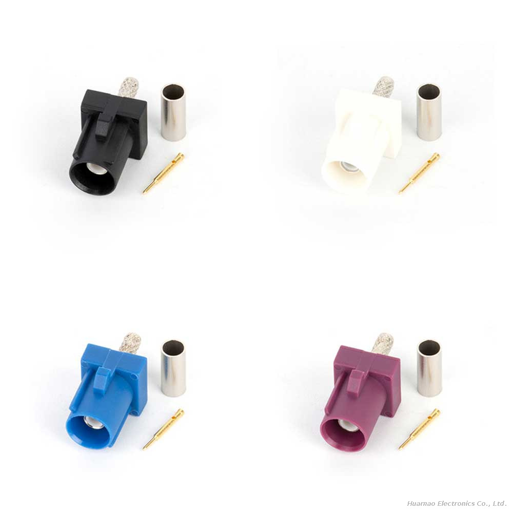 FAKRA-J-1.5 Male Automotive Connector 50-1.5 Wire for GPS Navigation & Communication Systems