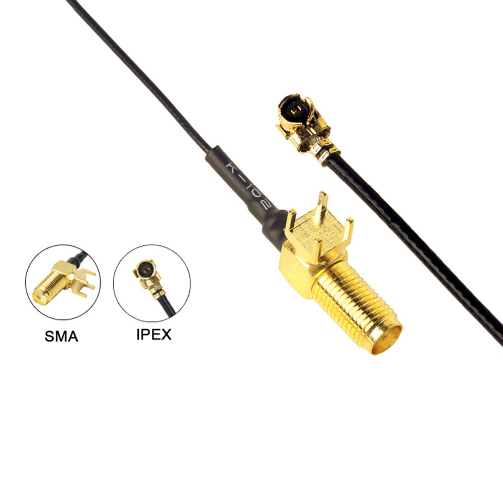 IPEX to SMA-KWE Elbow Adapter Cable RF Coaxial Female Connection Wire Harness (1)