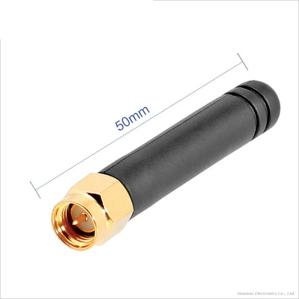 50mm 90° SMA Male Rubber Antenna for 433M/470M/510M LoRa Wireless Module