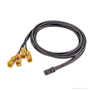 Mini Fakra 4-Port Splitter Cable Harness Miniature 4-in-1 RF Connector for Automotive