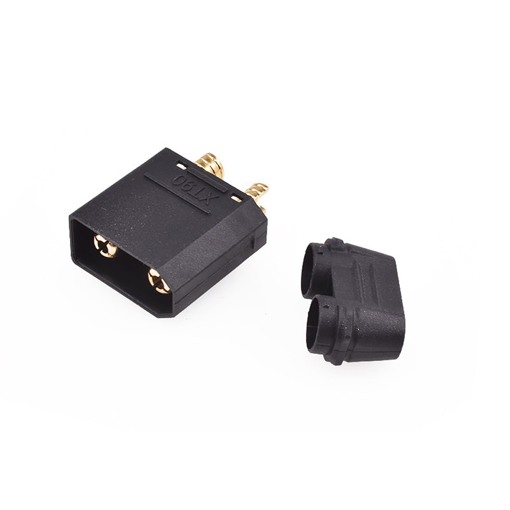 Amass XT90H-MF Connector Wire banana Plug Black PVC Jacket Lithium Battery Cable (1)