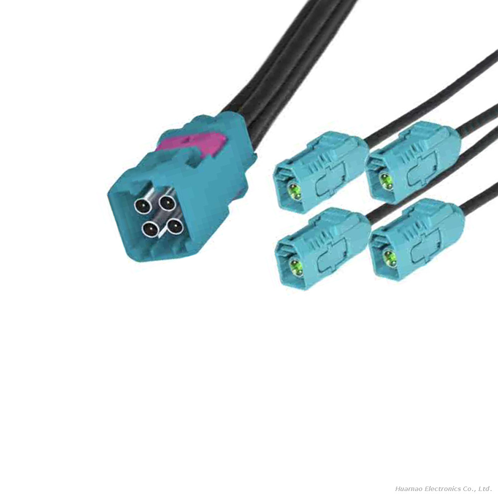 Mini Fakra 4in1 Mate-Ax Male Z Buckle Wire Harness TE 2-2362803-9 RF Cable