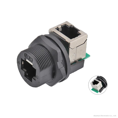 CAT6 Plug To EP RJ45 Female Back Mount Receptacle Cable for Ethernet Network Connector