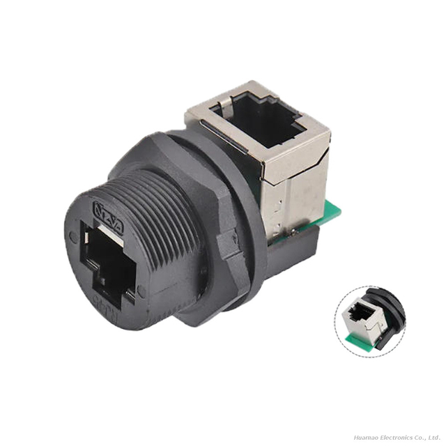 CAT6 Plug To EP RJ45 Female Back Mount Receptacle Cable for Ethernet Network Connector