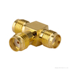 High Frequency SMA-KKK T-Shape Connector All Female SMA Jack RF Coaxial Transition