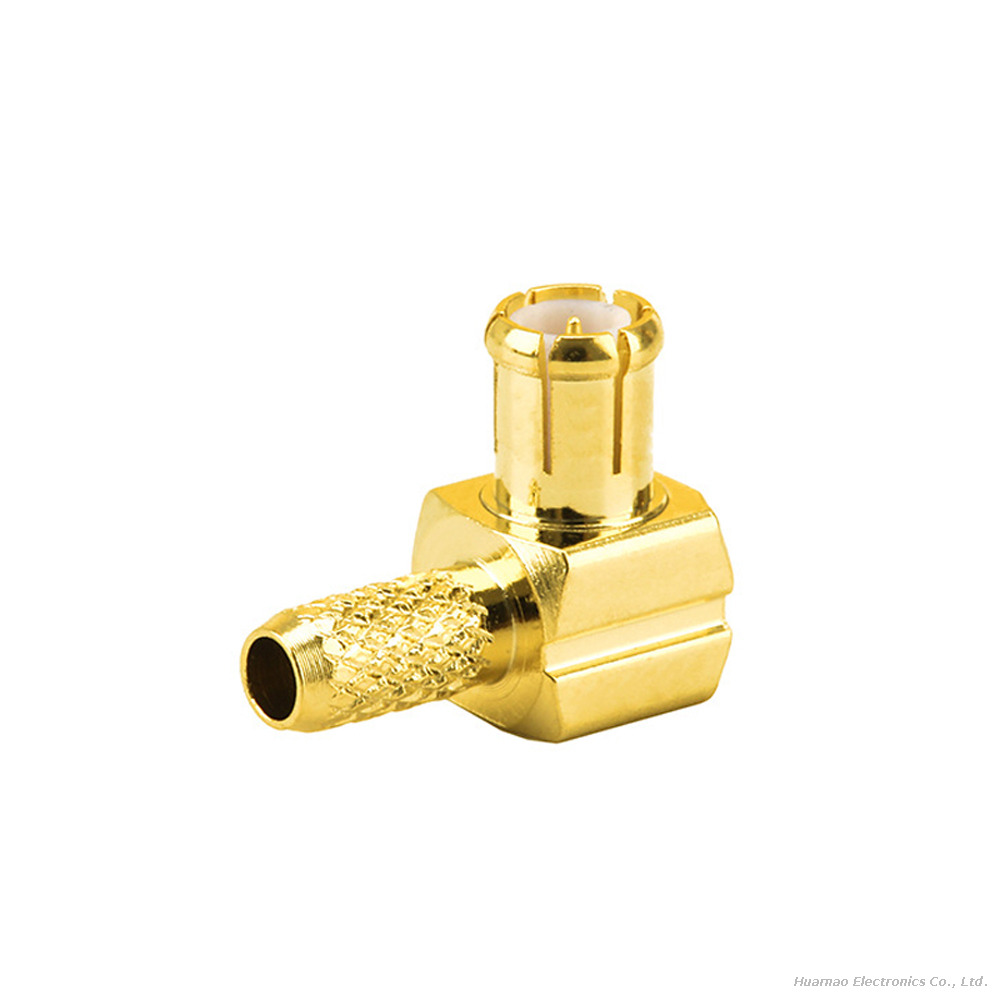 High Frequency MCX-JW-1.5 Elbow RF Connector Crimp Type MCX Male Antenna Head