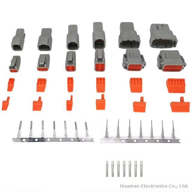 2 3 4 6 8 12 Pin Deutsch DT Connector Auto Electrical Wiring Harness Connectors