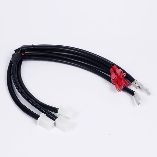 2.8mm Double Row 4P Connector And Spring Terminal Wire with Protective Silicone Tube Cover