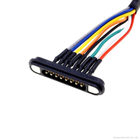 Magnetic Pogo Pin Connector Cable Male female Waterproof Wire Connectors 3A High Current Custom