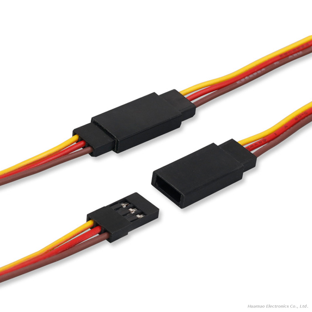Dupont 3P Terminal Wire 1 Male To 2 Female Bonded Cable JR Servo Aricraft Extension Cable