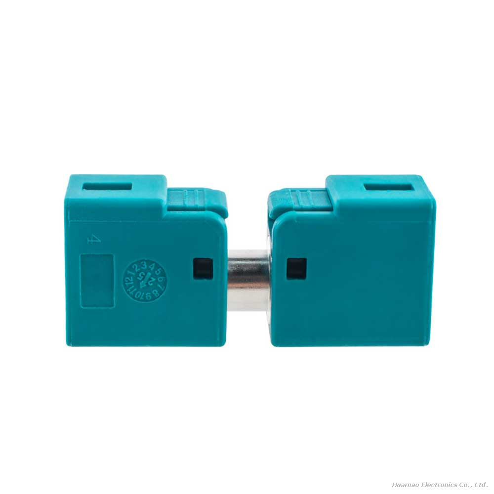 FAKRA Female Head Connector Teal Automotive RF Coaxial Adapter