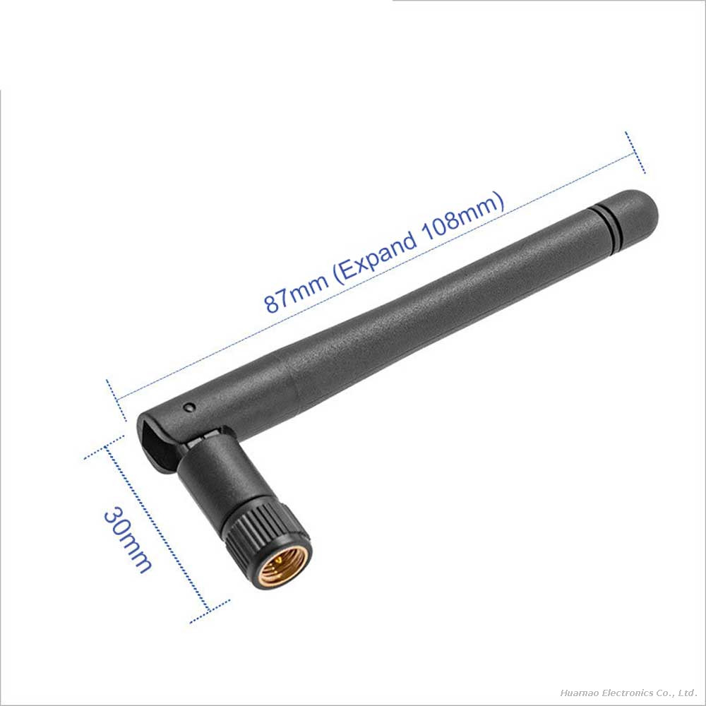 50mm 90° SMA Male Rubber Antenna for 433M/470M/510M LoRa Wireless Module