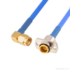 BMA-KFB3 Female 2-Hole Flange To SMA Right Angle Male RG402 Semi-Flex RF Coaxial Cable