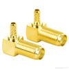 Gold Plated Right Angle SMA KW1.5 Coaxial Plug SMA Female Crimp Type for RG316 RG174