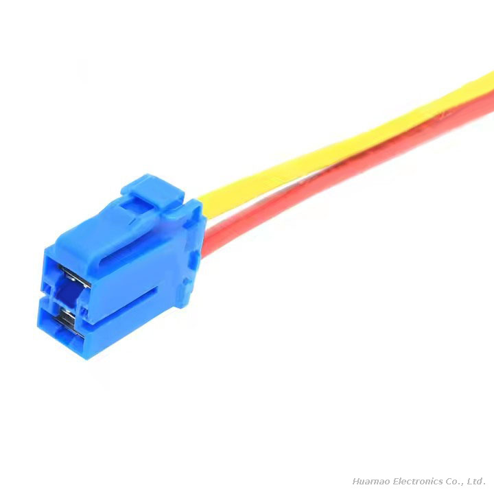 YAZAKI 7123-4129-90 2-pin Female Blue Connector Automotive Wire Harness