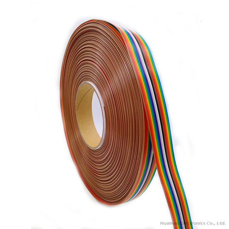 UL2651 1.27mm Rainbow Color Flat Ribbon IDC Cable 16P 30AWG 