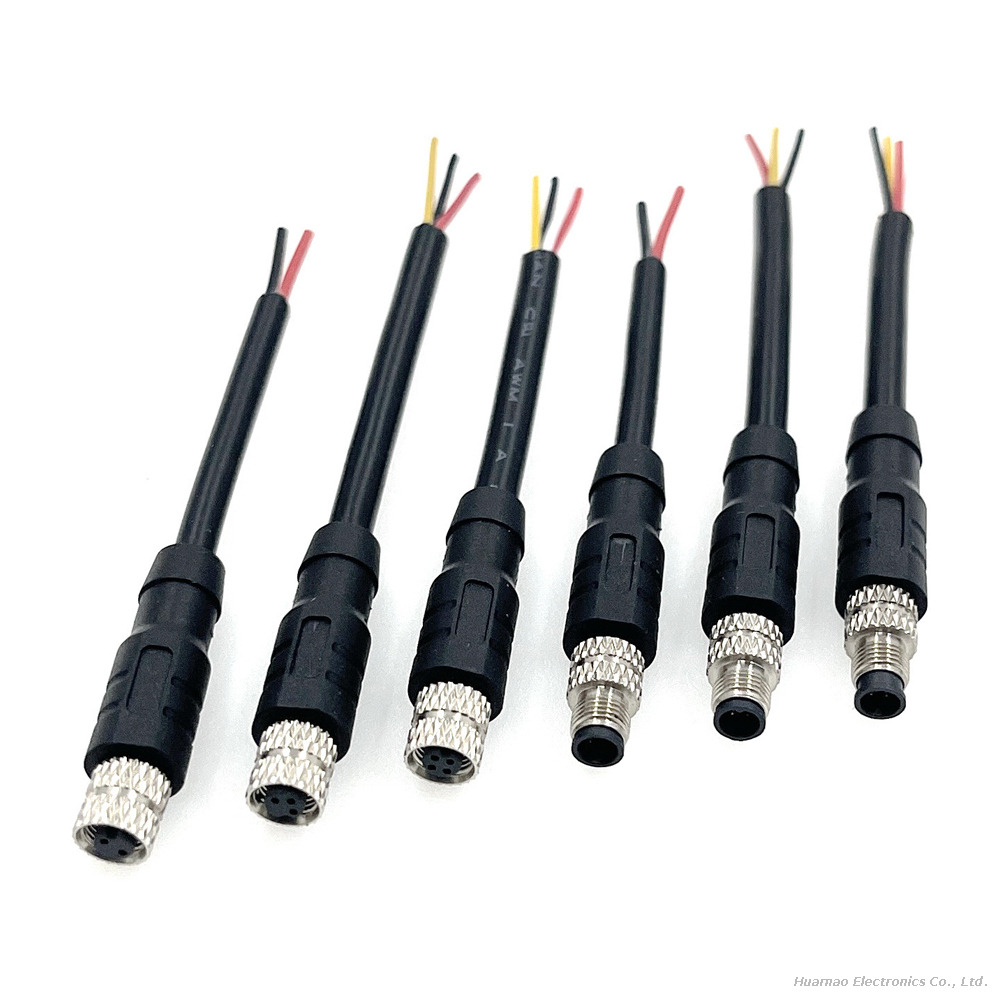 M5 Connector Wire 2 3 4 Core Waterproof Circular Aviation Plug Cable IP68