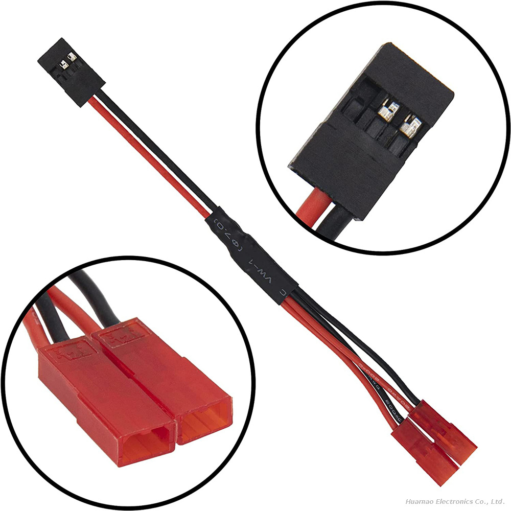 JST To JR 20AWG Silicone Cable Steering Gear Extension Wire Internal Terminal Harness for Drone