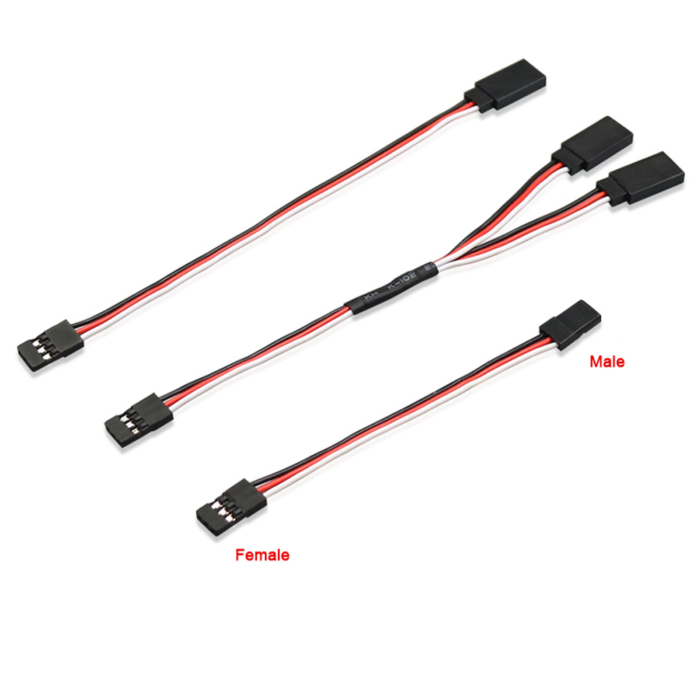 Steering Gear Extension Wire Remote Control Y Servo Extension Cord Cable for RC Car Helicopter (2)