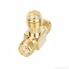 Triple SMA Female T Connector RF Splitter for WiFi Antenna & Wireless Router