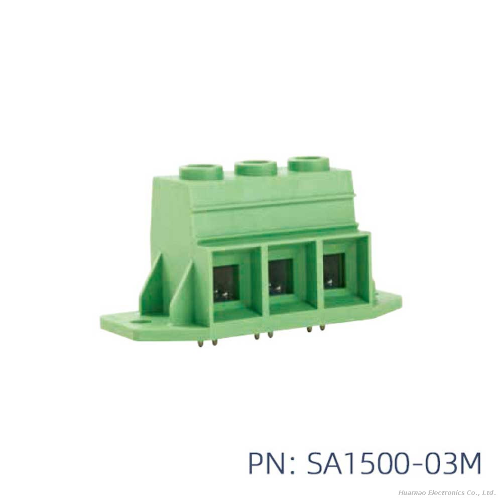 Industrial Fixed PCB Terminal Block 15.00mm Pitch Screw Type Wire Connector